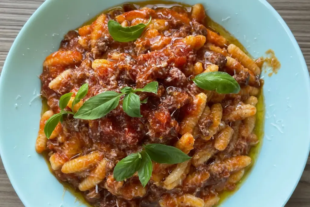 Malloreddus alla Campidanese (Sardinian sausage pasta)